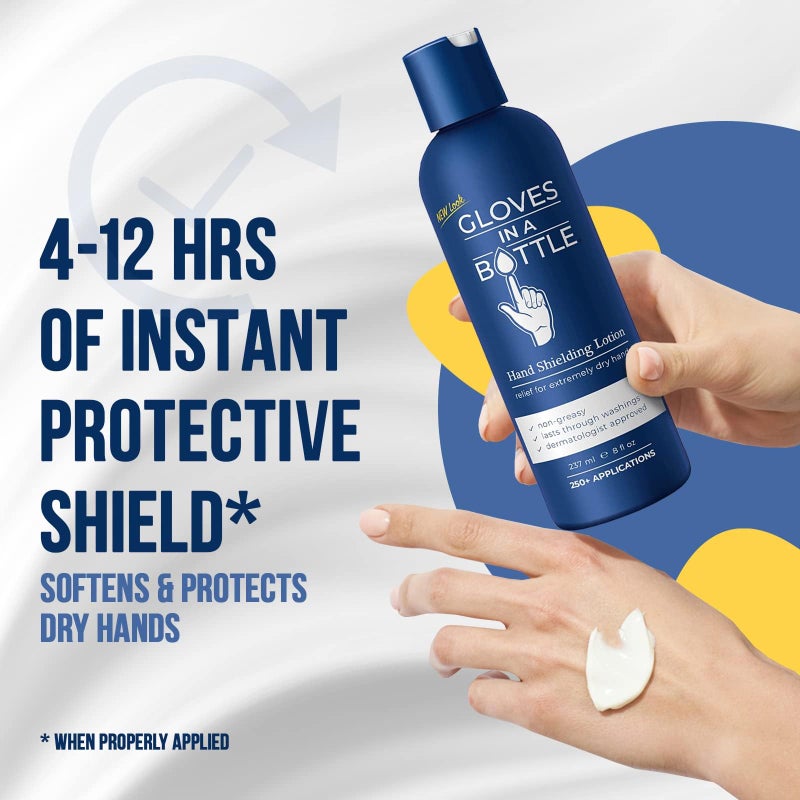 Gloves In A Bottle 4-Pack Shielding Lotion - Great for Dry Itchy Skin! Grease-less and Fragrance Free! (8oz-240ml) - Image 2